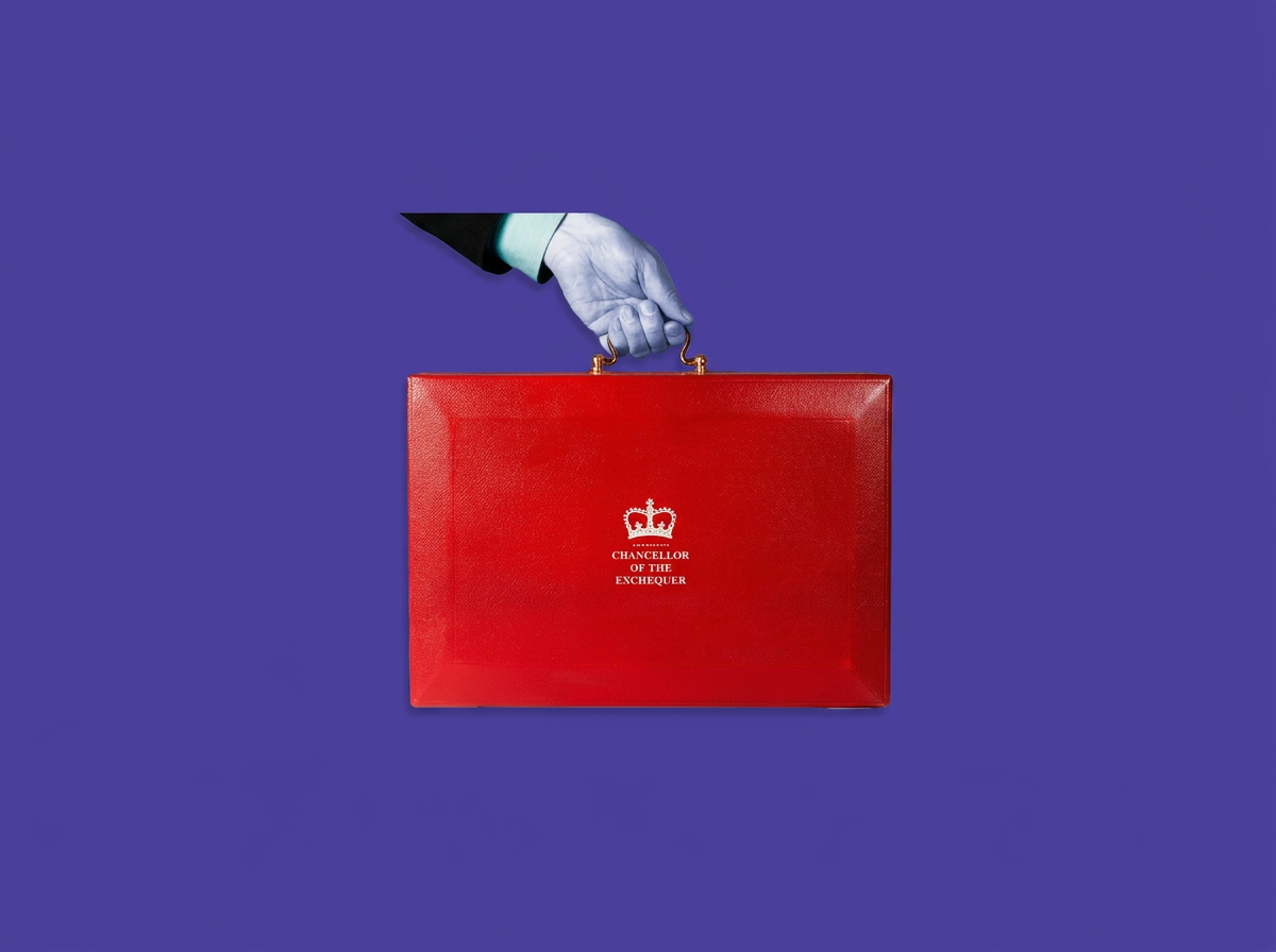 The red Treasury budget box held by a minister